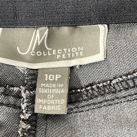 JM Collection Petite Pants Stretch Straight Leg Grey With Pockets Size 10 Petite - Picture 7 of 9